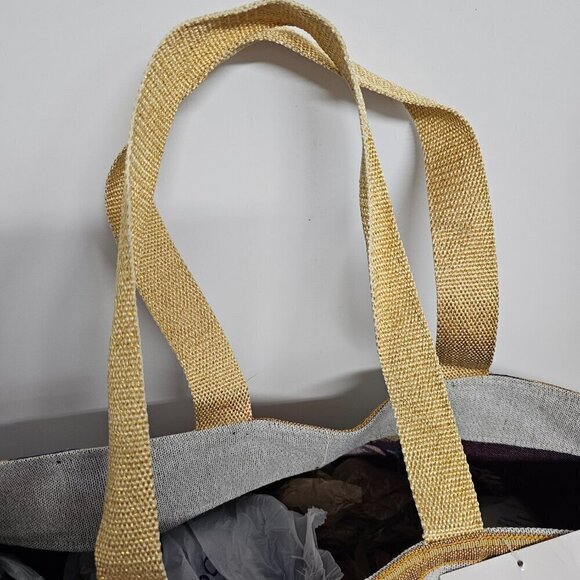 NWT Mabelle  Gray Floral Scripture Tapestry Tote Oversized - Picture 2 of 10